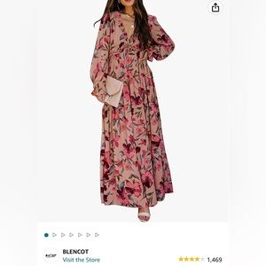 Super cute floral print boho dress